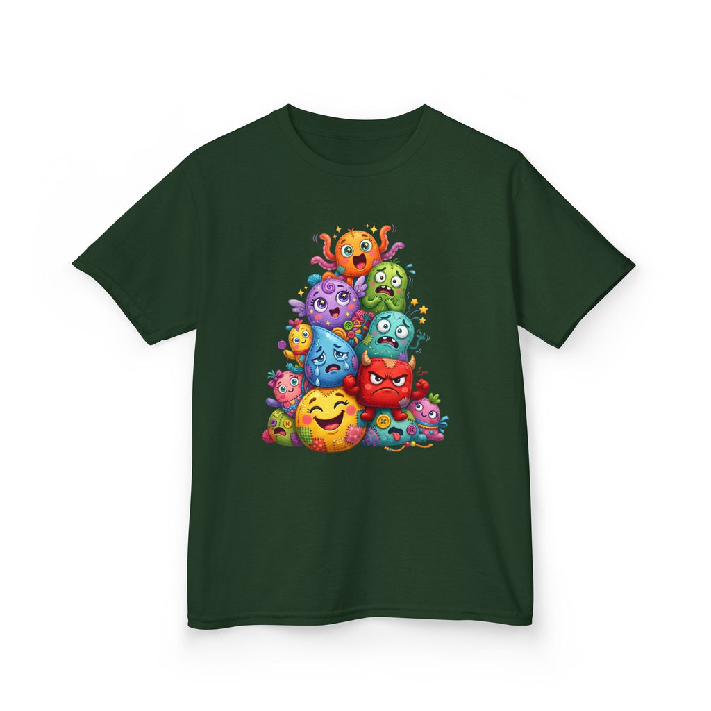 Kids T-Shirt - Cute Monster Pile | Whimsical Cartoon Design