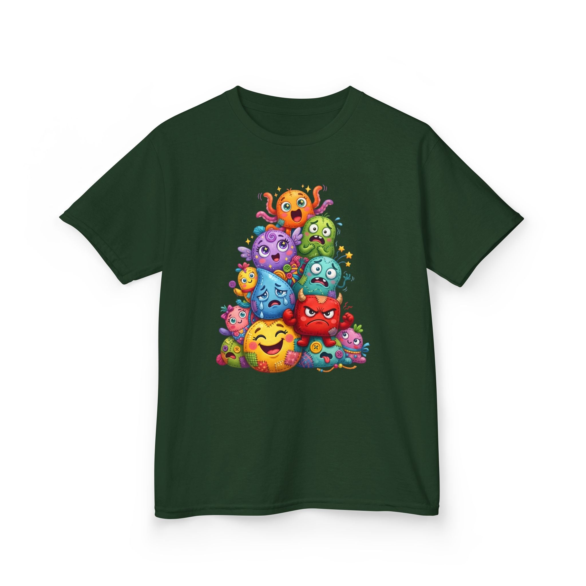 Kids T-Shirt - Cute Monster Pile | Whimsical Cartoon Design