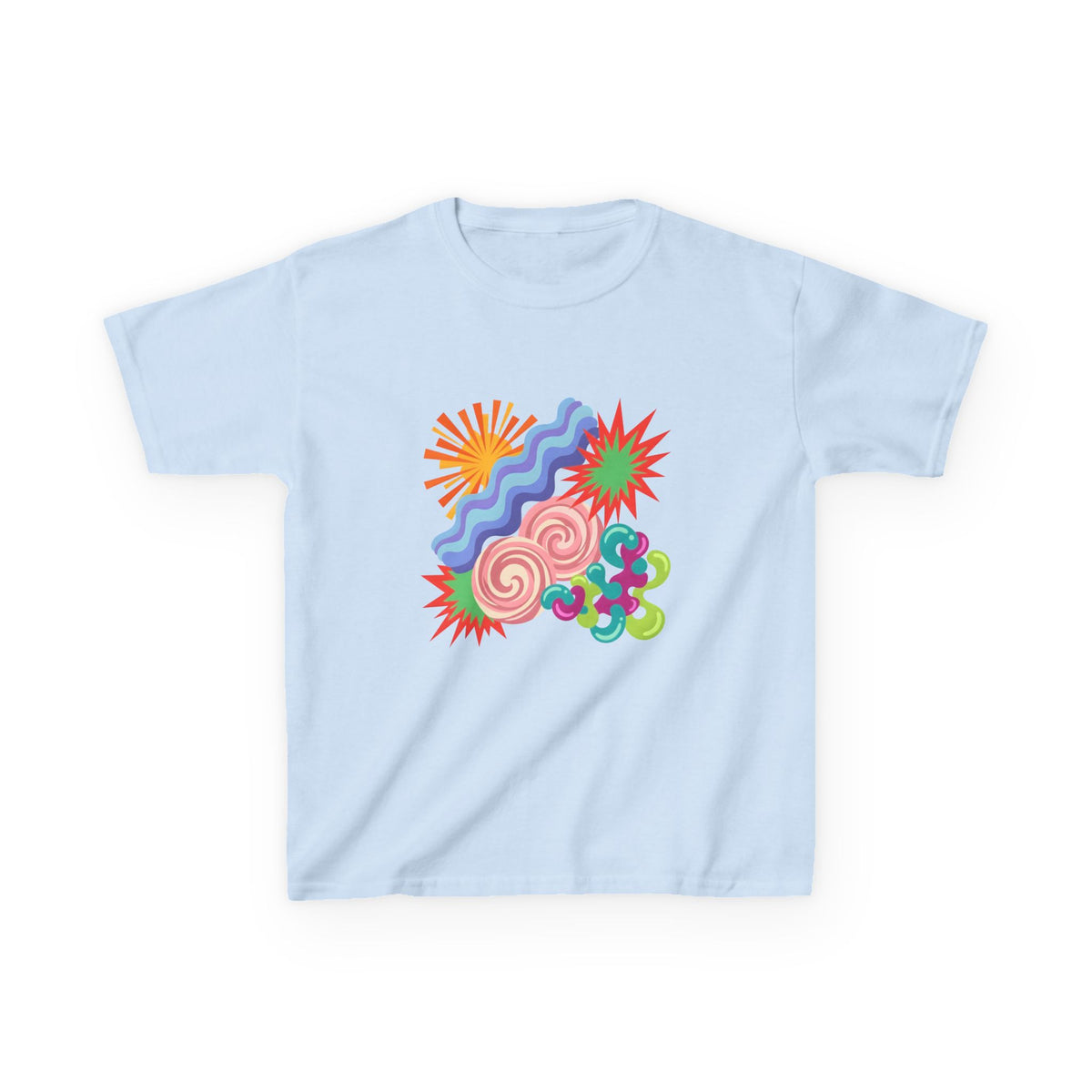 Kids T-Shirt - Playful Candy Explosion Abstract Art