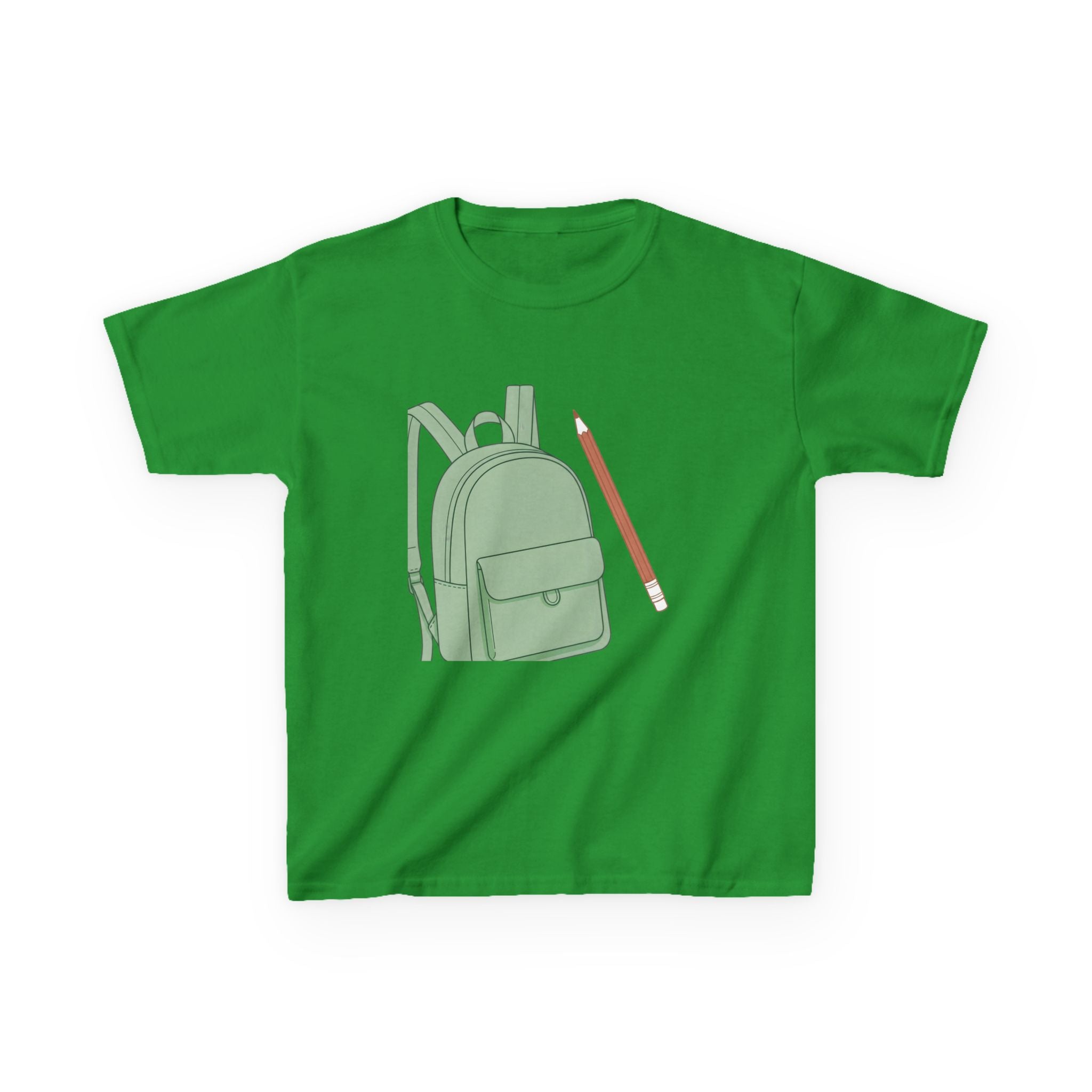 Kids Tee - Cartoon School Supplies Backpack Pencil | Back to School
