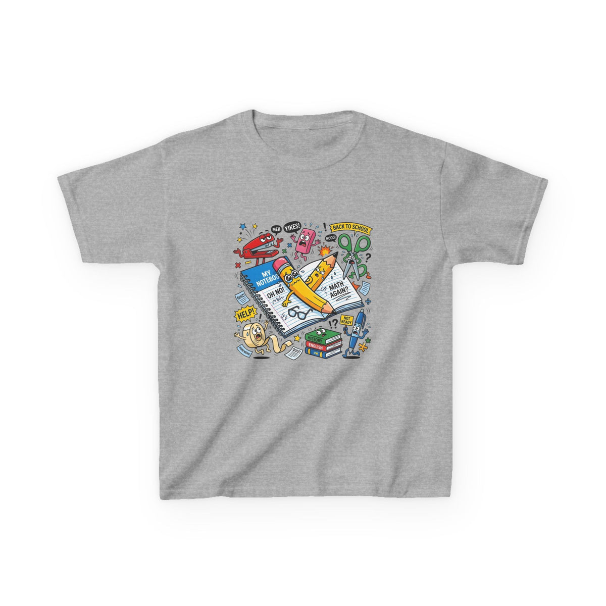 Kids Tee - Back to School Anxiety MEH YIKES! Funny Student