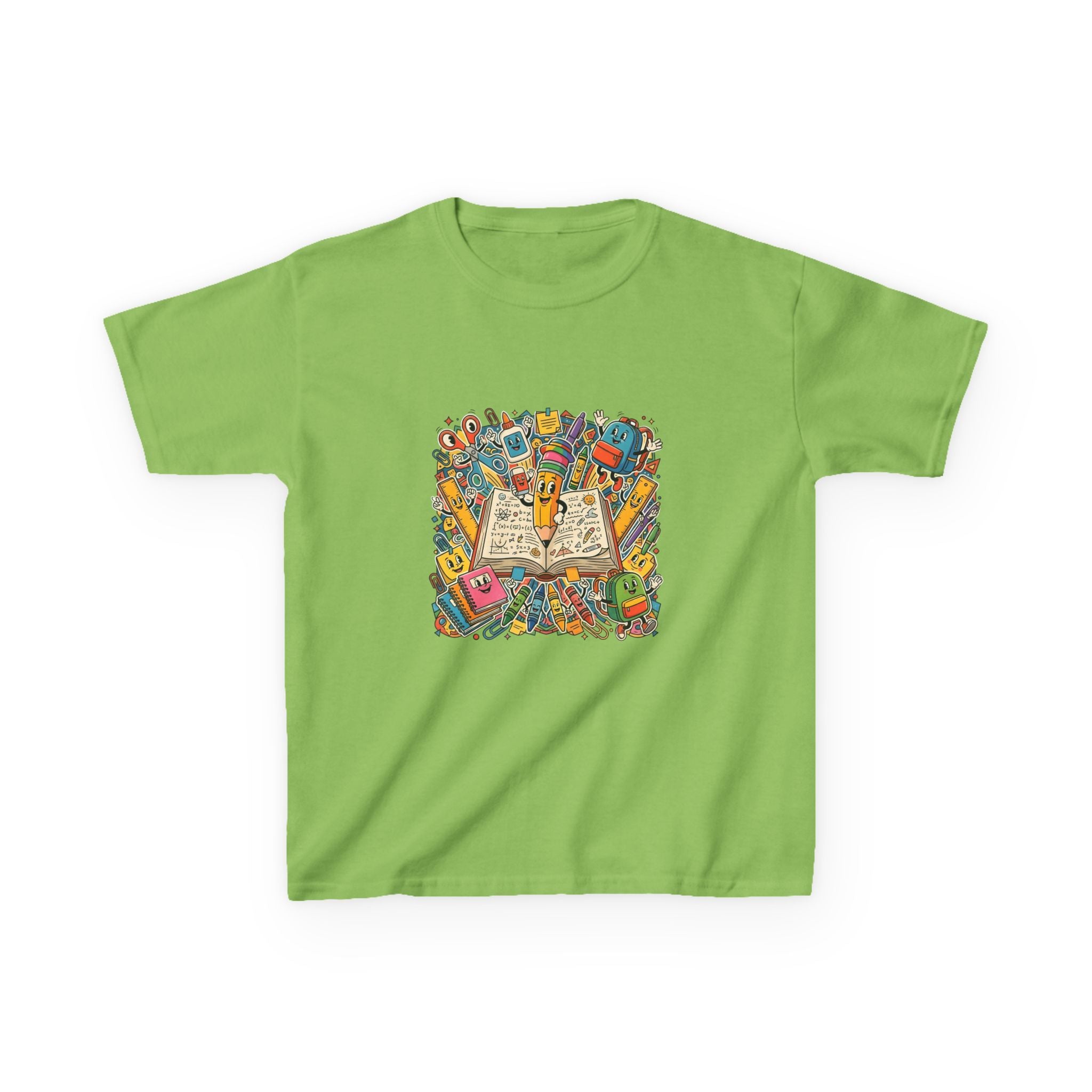 Kids Back to School Tee - Math Equations & School Supplies | 2026