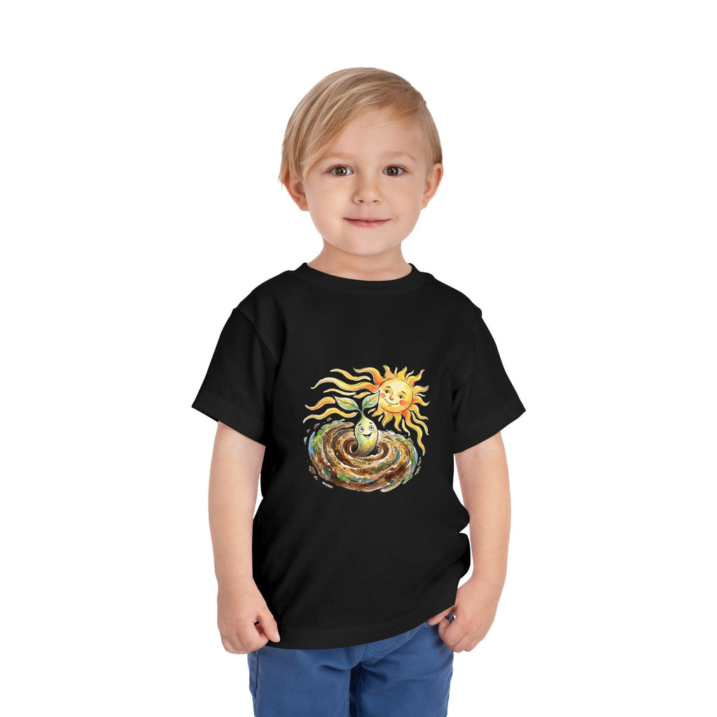 Toddler Tee - Whimsical Nature Growth Life Cycle Shirt | Earth Sun
