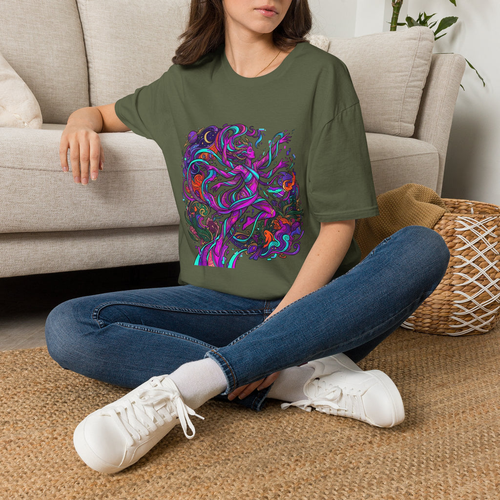 T-Shirt - Vibrant Psychedelic Cosmic Goddess Spiritual Flow