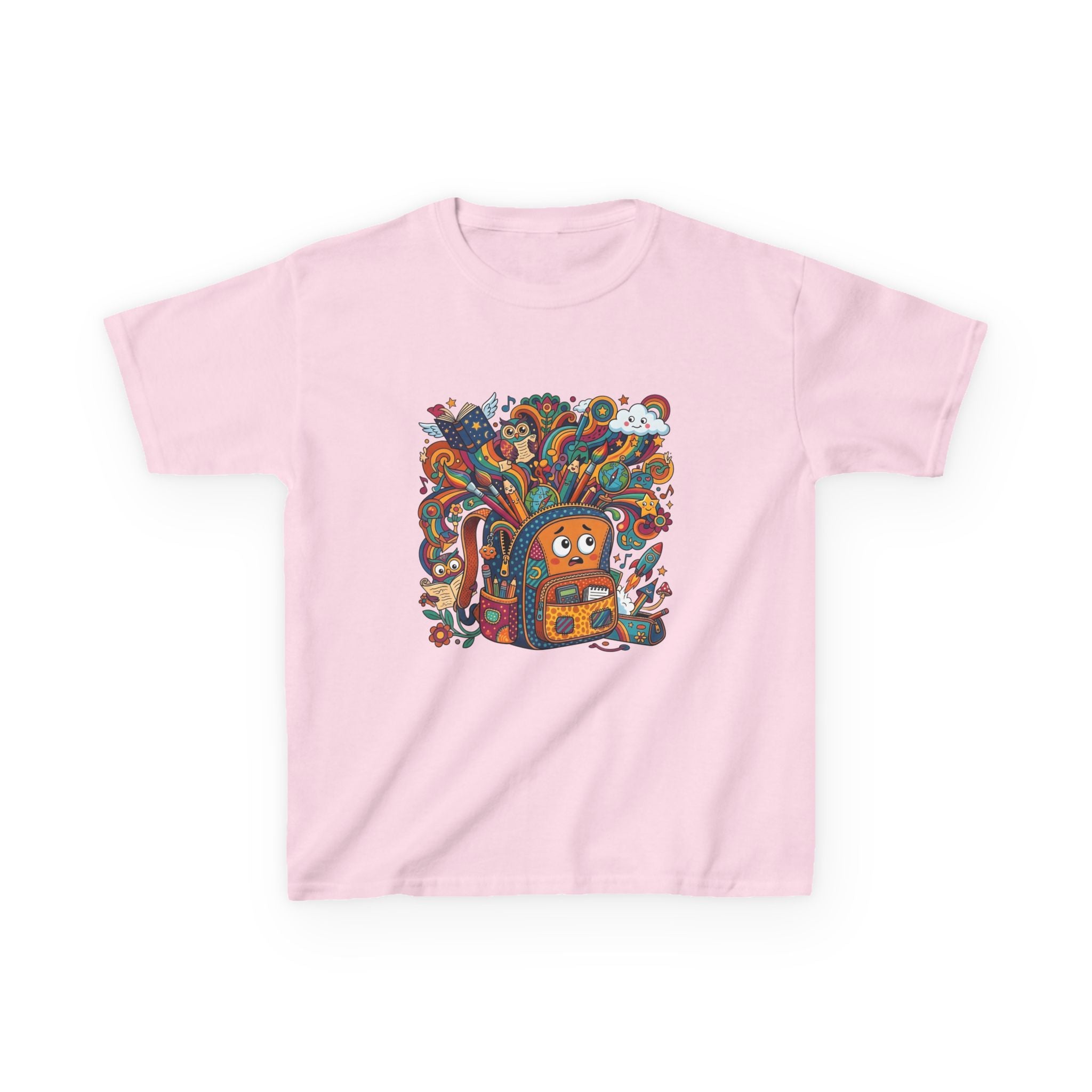 Kids Tee - Whimsical School Owl & Backpack | Back to School 2026