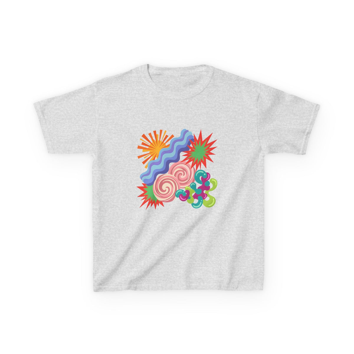Kids T-Shirt - Playful Candy Explosion Abstract Art