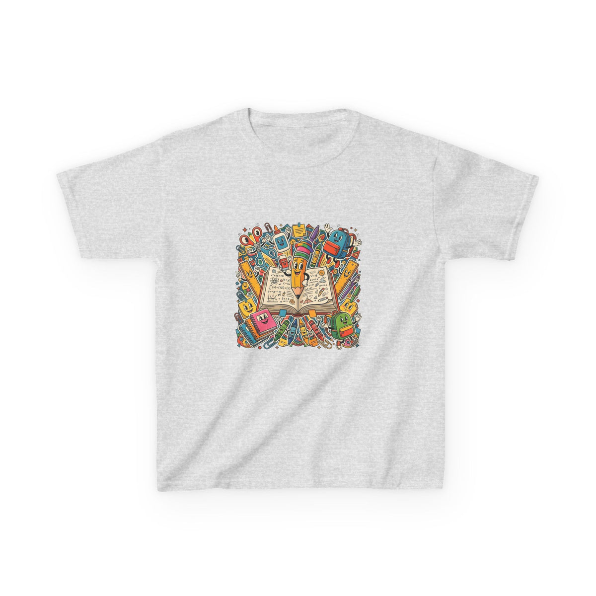 Kids Back to School Tee - Math Equations & School Supplies | 2026