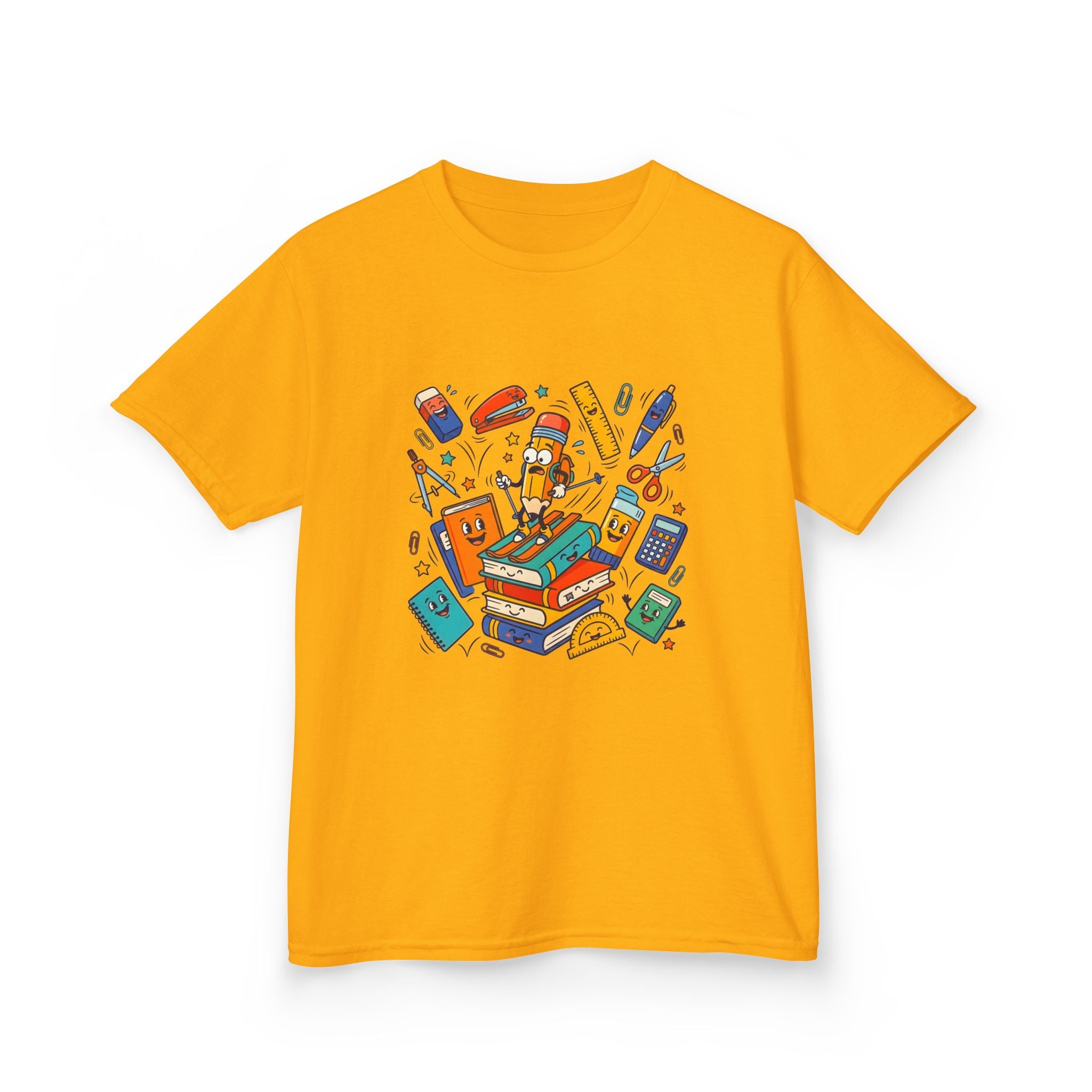 Kids T-Shirt - Cute Doodle School Supplies | First Day 2026
