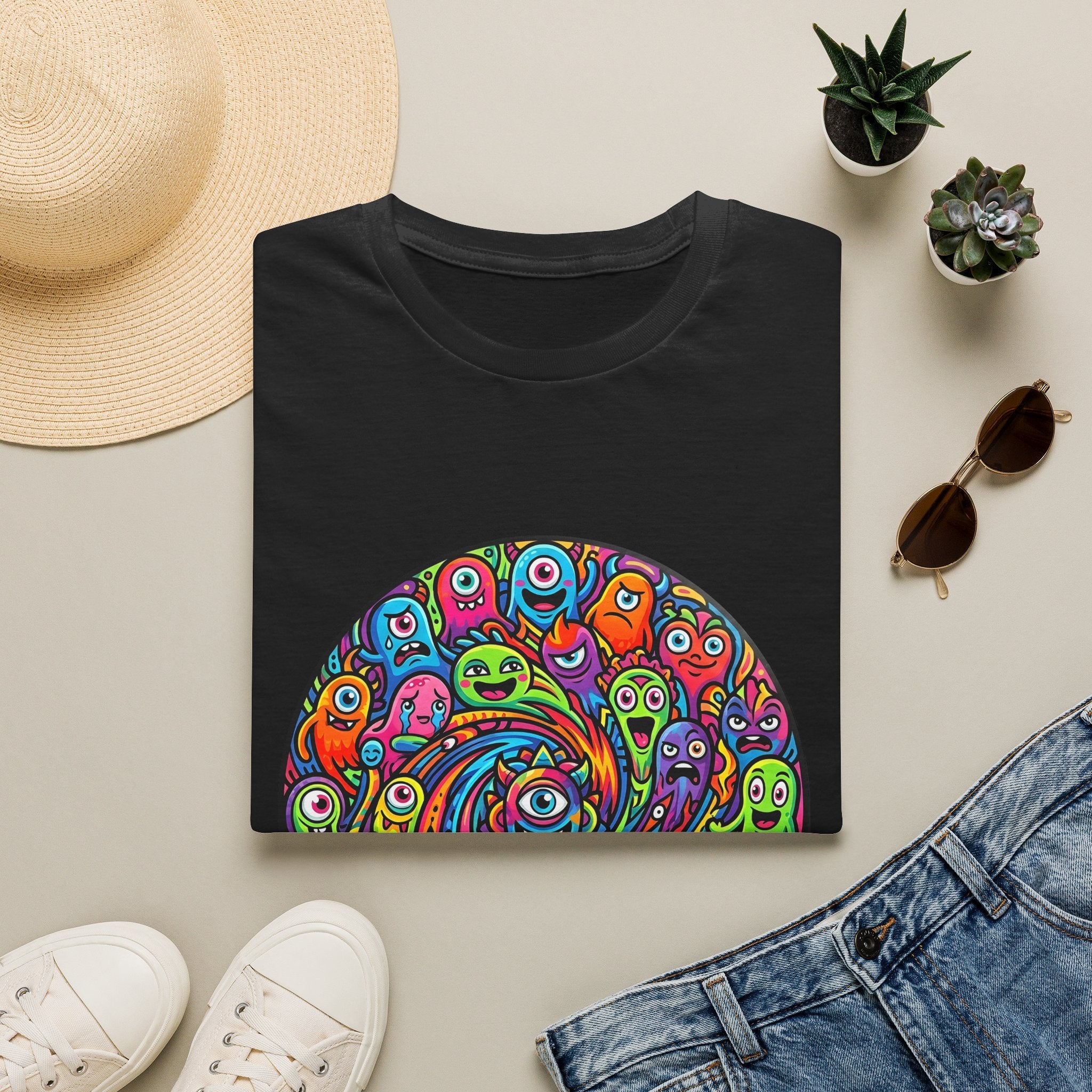 T-Shirt - Psychedelic Monster Swirl | Vibrant Alien Party