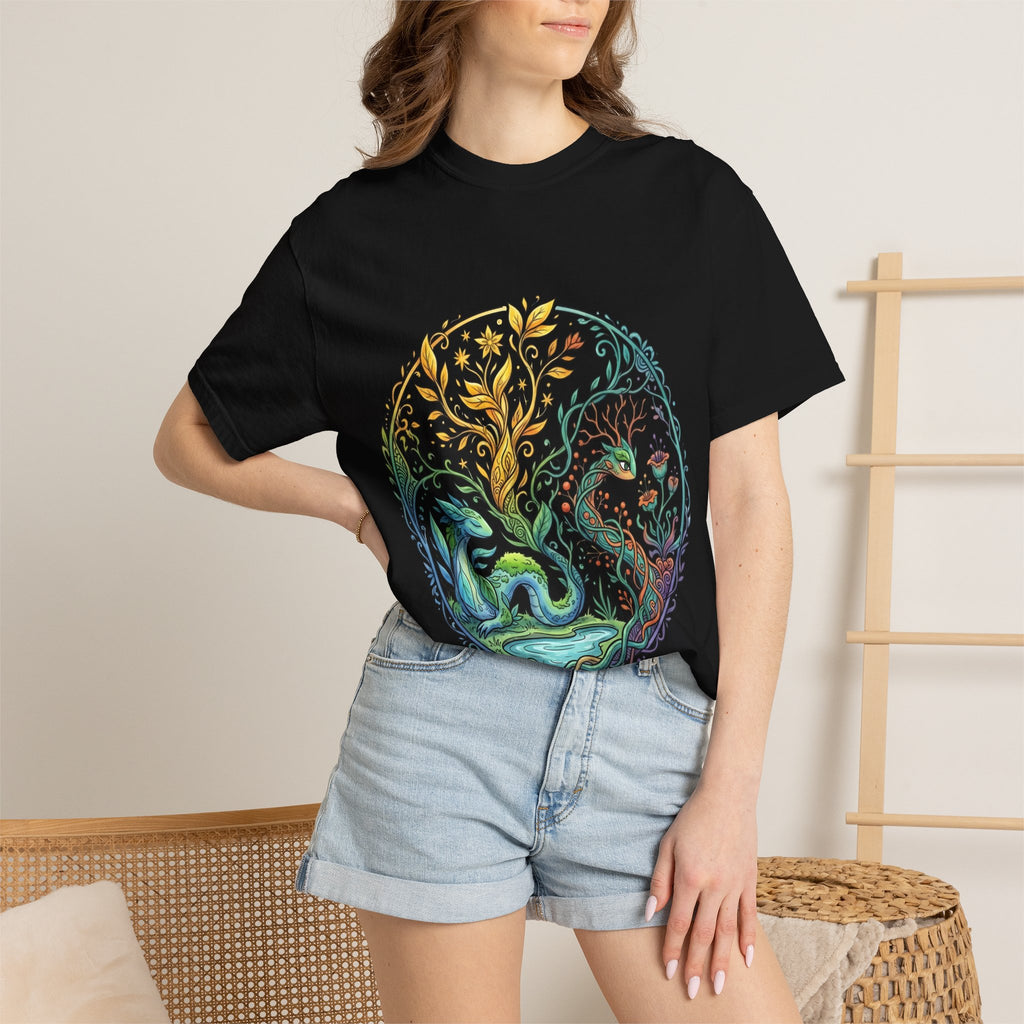 Elemental Dragon Tree T-Shirt - Mystical Nature Art | Comfort Colors