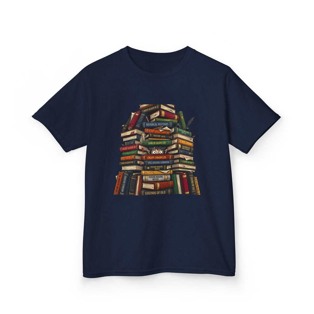 Kids Magic Studies Tee - Whimsical Fantasy Books & Goblin Geometry