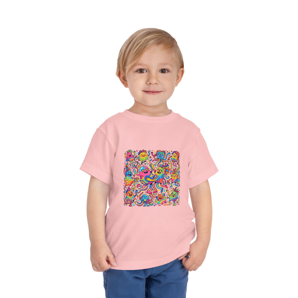 Toddler T-Shirt - Vibrant Whimsical Creatures | Doodle Art