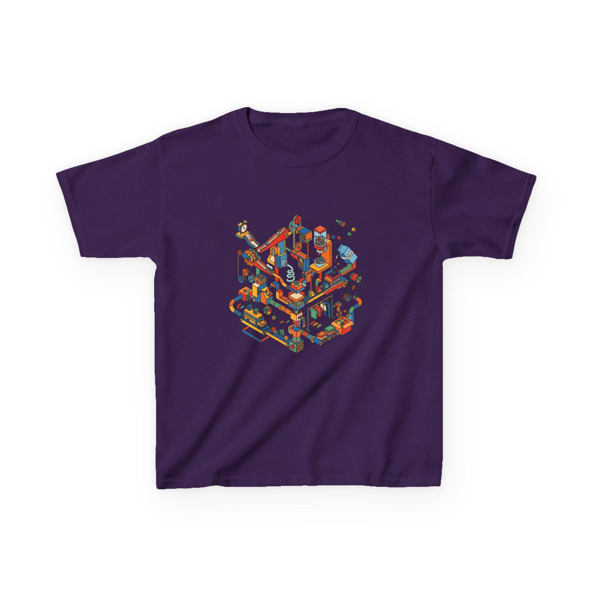 Kids Daily Routine T-Shirt - Whimsical Cartoon Machine