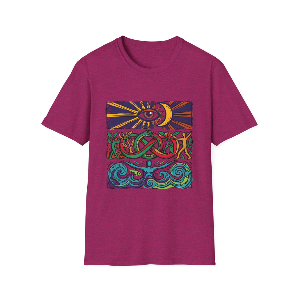 Unisex T-Shirt - Cosmic Folk Art Eye & Snake | Spiritual Nature