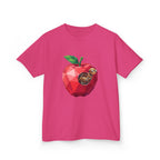 Kids Steampunk T-Shirt - Low Poly Geometric Mechanical Apple Worm