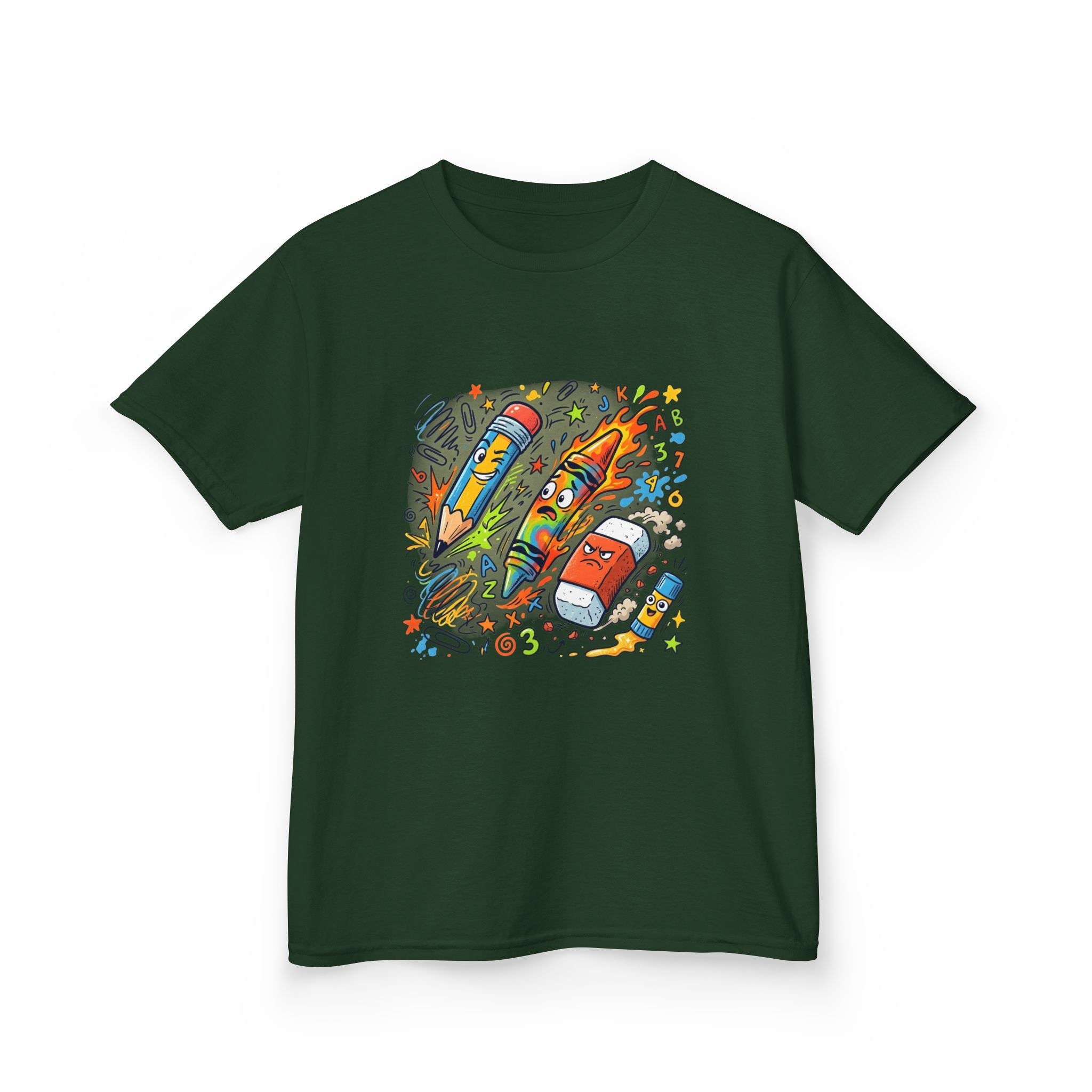 Kids Tee - Vibrant Doodle School Supplies | Back to School