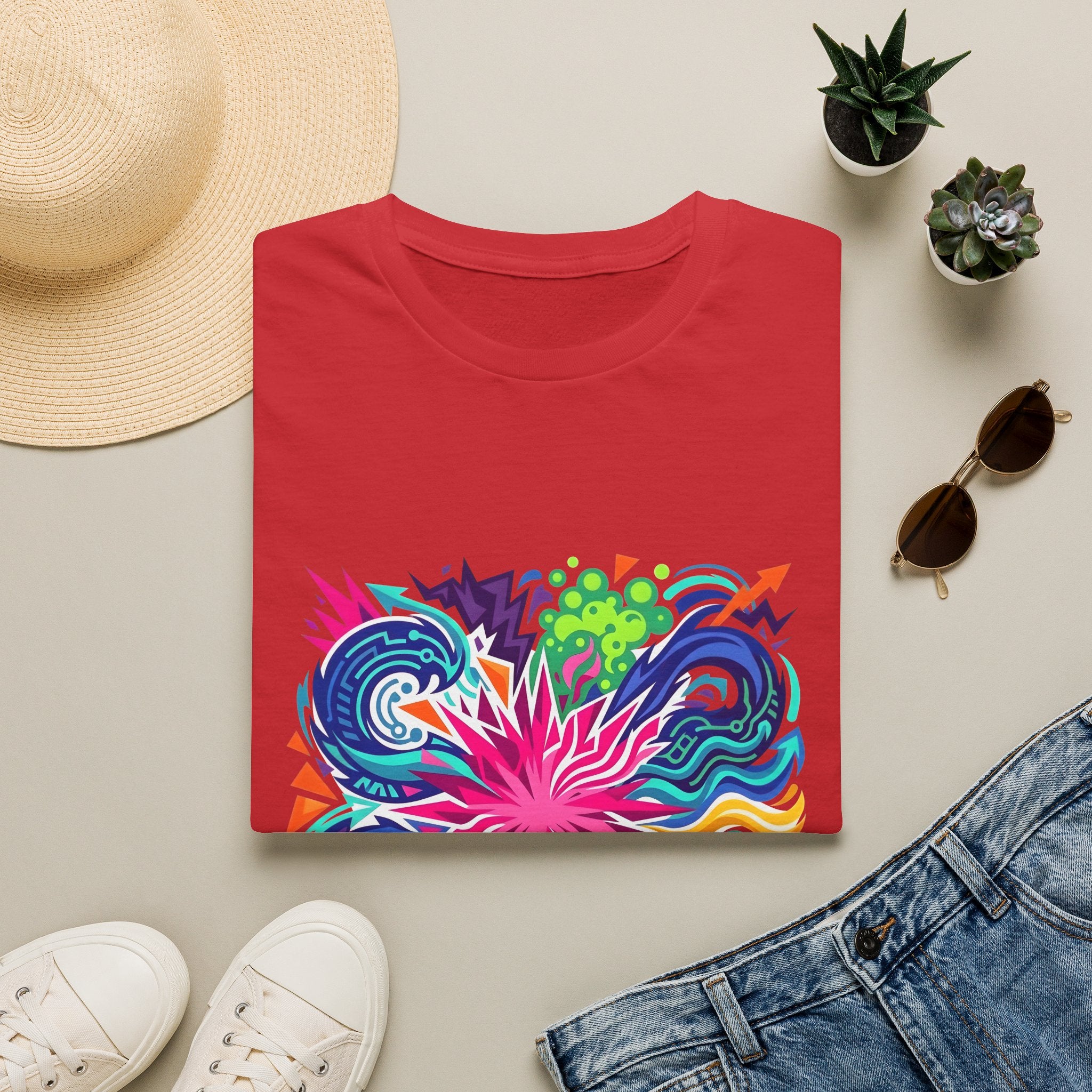 Abstract T-Shirt - Vibrant Graffiti Explosion | Unisex