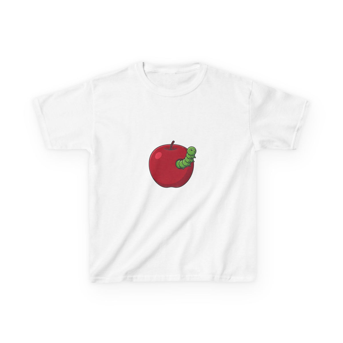 Kids T-Shirt - Cute Hungry Bookworm Caterpillar Apple Tee