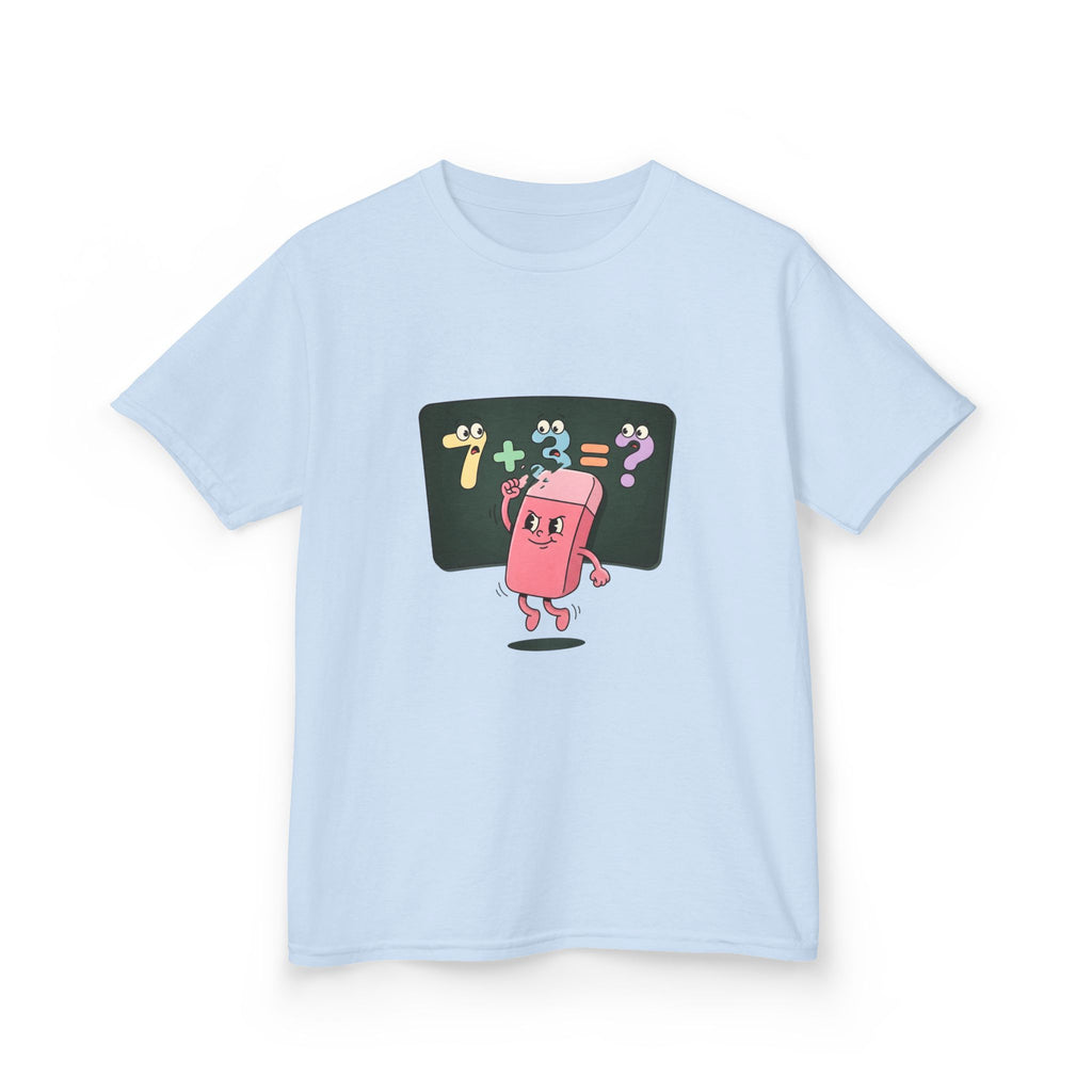 Kids Retro Math Tee - Playful Eraser Addition Problem