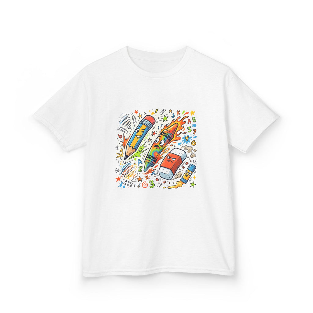 Kids Tee - Vibrant Doodle School Supplies | Back to School