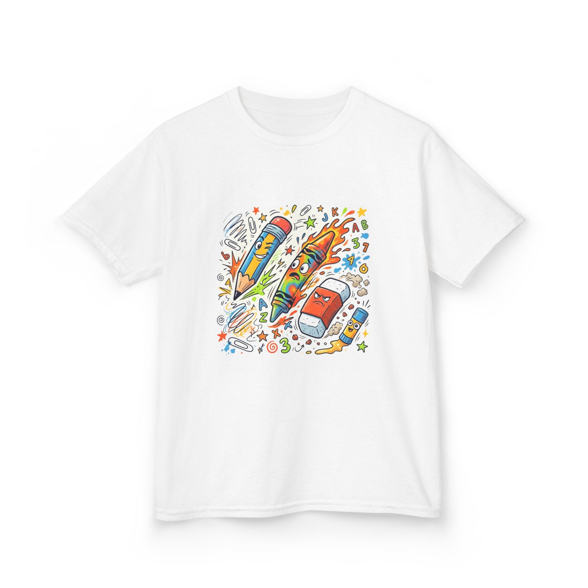 Kids Tee - Vibrant Doodle School Supplies | Back to School