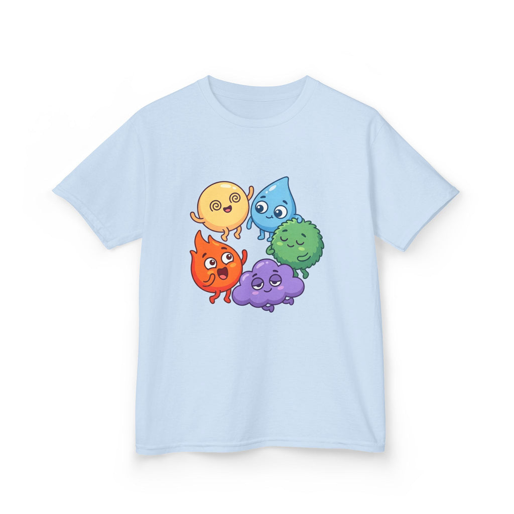 Kids Heavy Cotton Tee - Cute Whimsical Elemental Characters