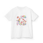 Kids Back to School Tee - Cute Faces School Supplies | Rainbow 2026