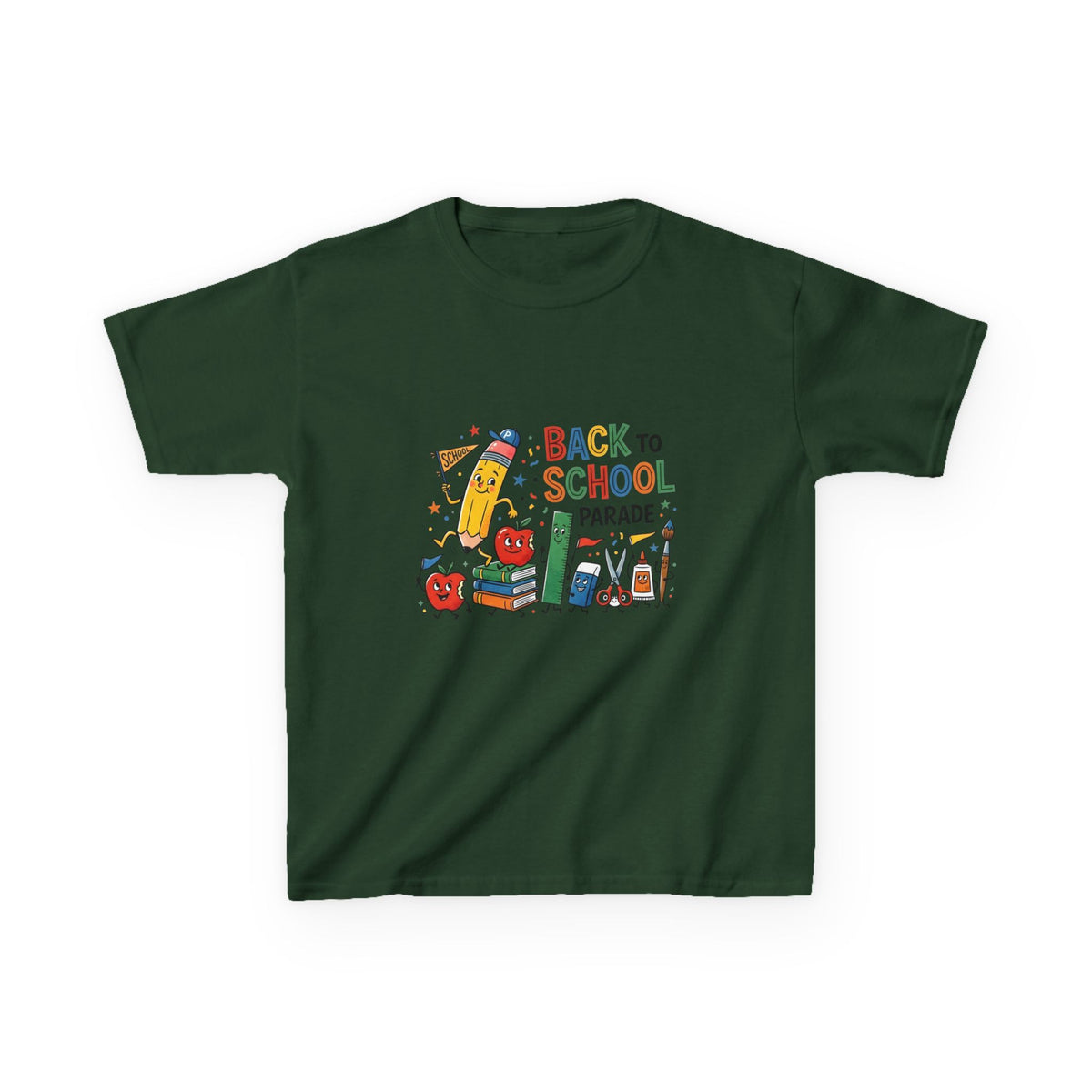 Kids Back to School Tee - Playful SCHOOL Supplies | First Day