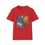 Abstract T-Shirt - Whimsical Watercolor Mandala | Surreal Figures