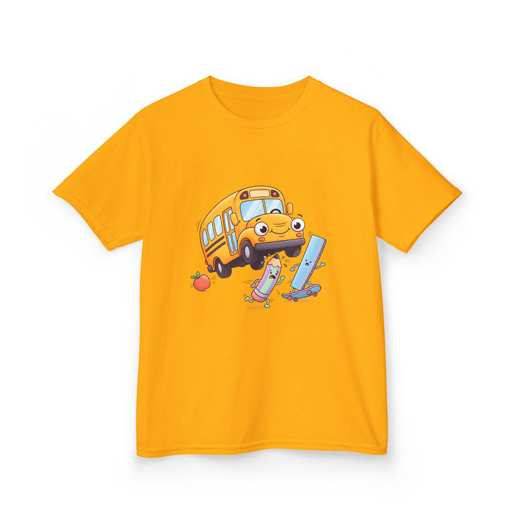 Kids School Bus Tee - Cute School Supplies Shirt | Back to School 2026