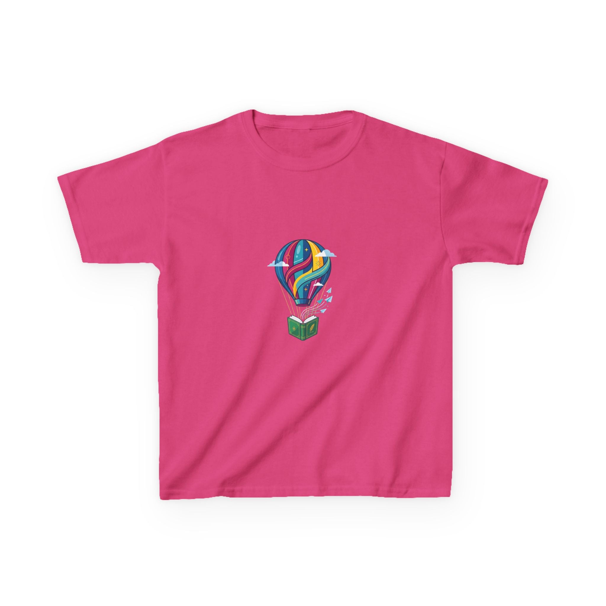 Kids T-Shirt - Bookworm Hot Air Balloon Reading Adventure Tee