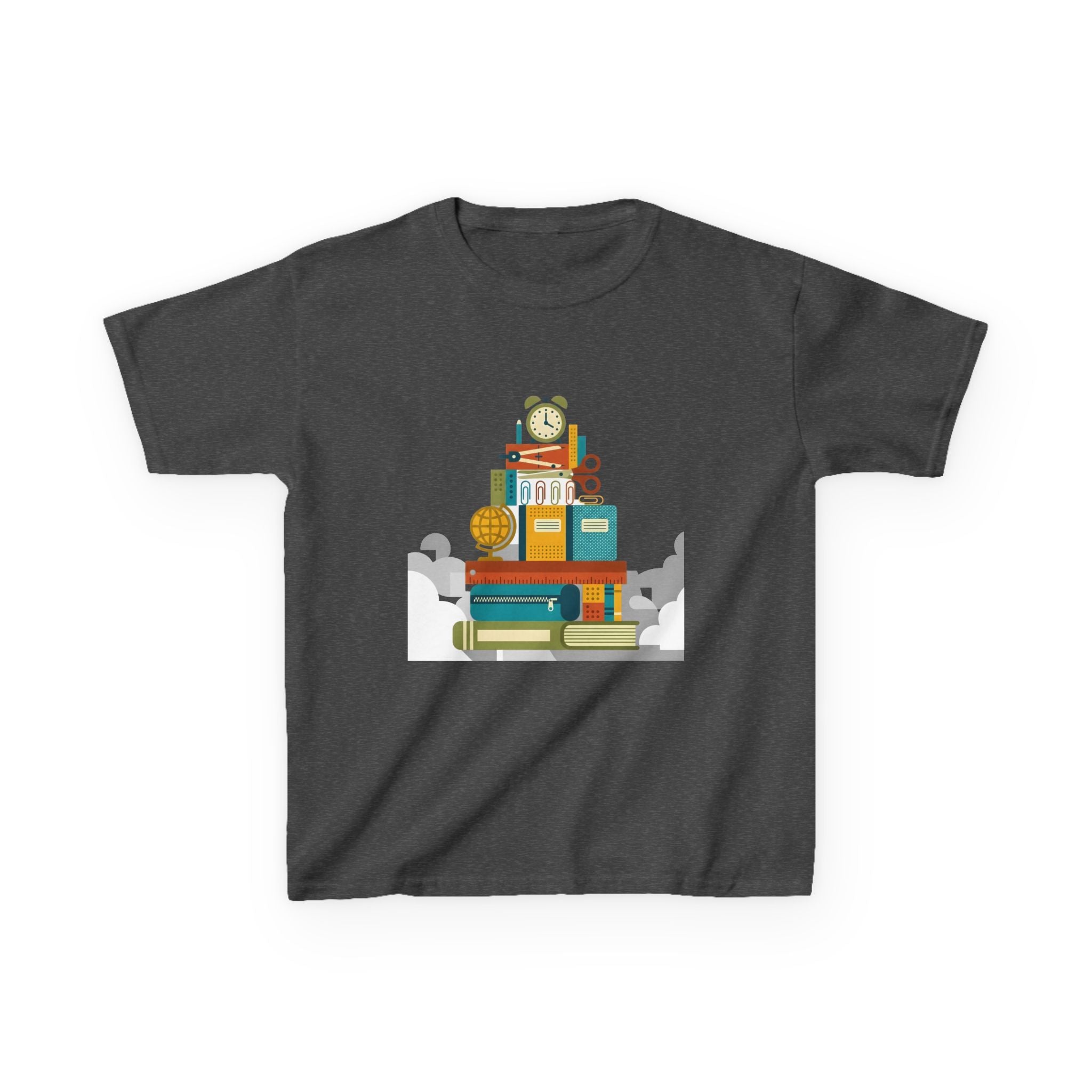 Kids Tee - Flat Vector School Supplies Stack | Back to School 2026