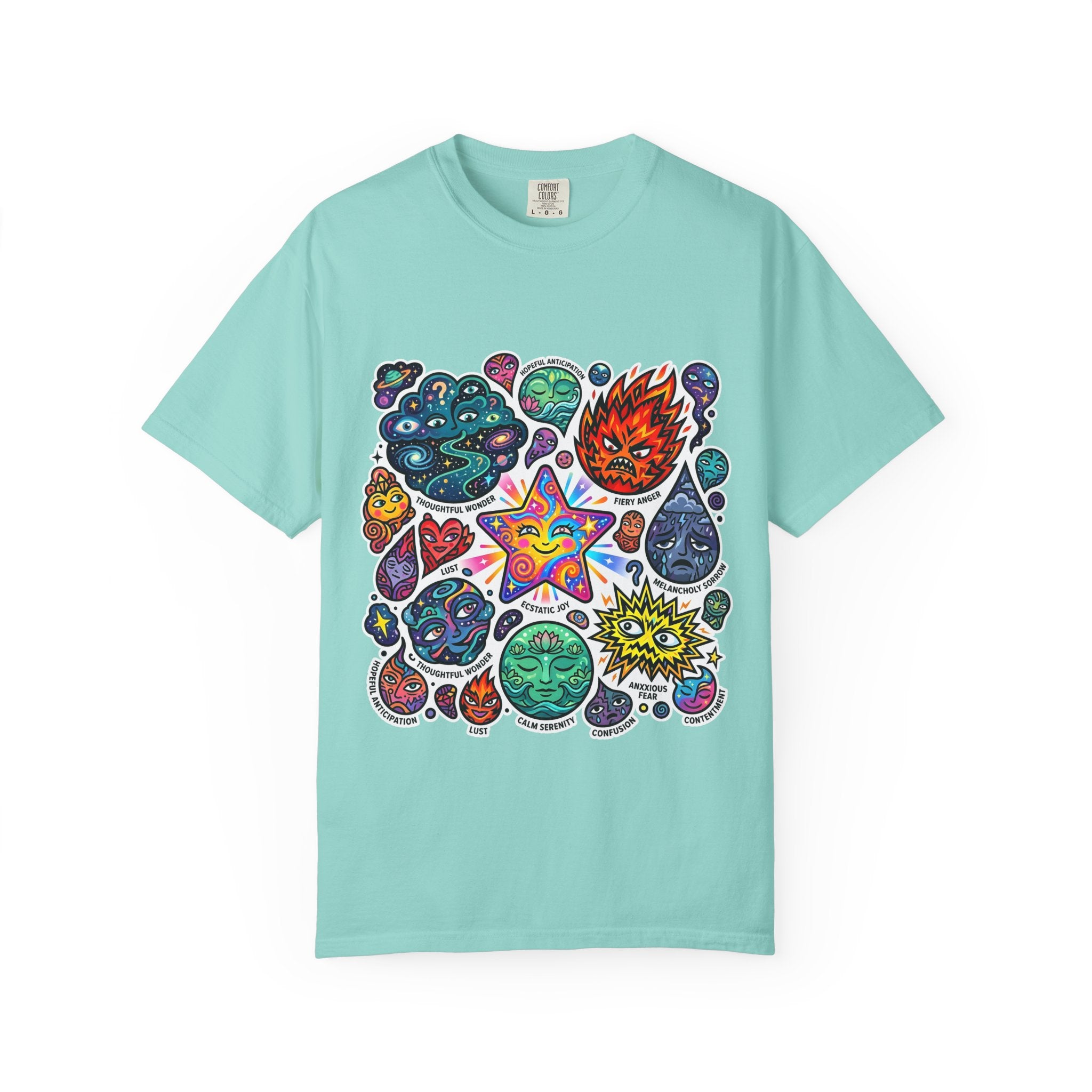 Comfort Colors T-Shirt - Psychedelic Emotions Art | Mental Health