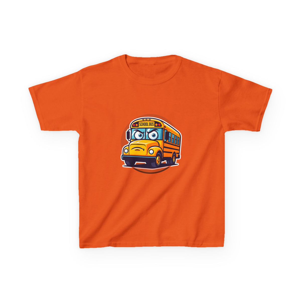 Kids T-Shirt - Angry SCHOOL BUS Cartoon Tee | Funny Character