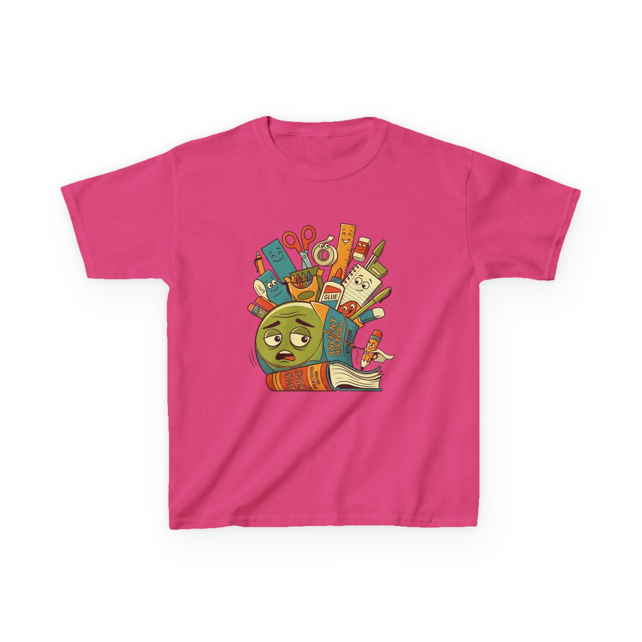 Kids Tee - Ancient History Overstuffed Edition | School Stress Back