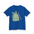 Kids Tee - Cartoon School Supplies Backpack Pencil | Back to School