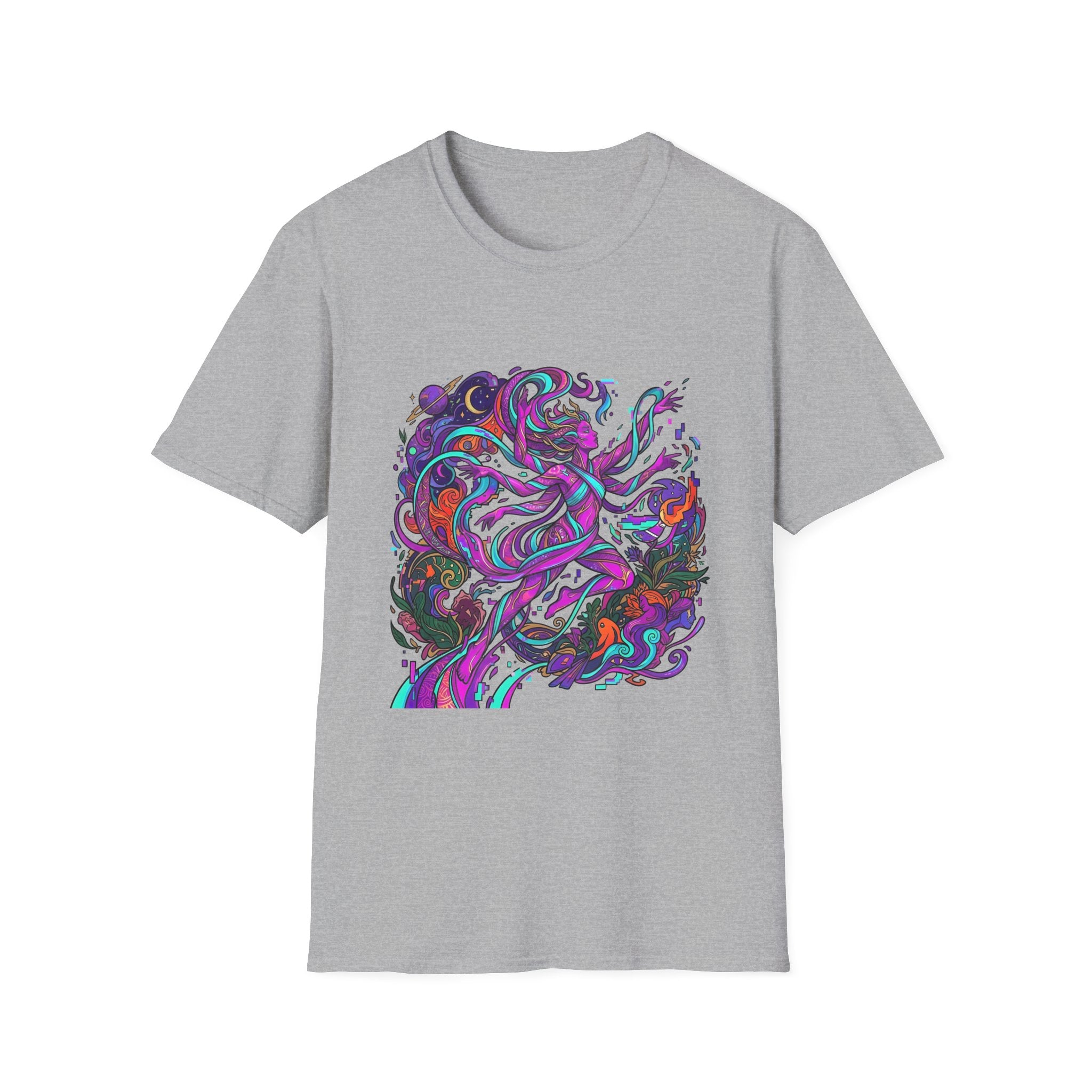 T-Shirt - Vibrant Psychedelic Cosmic Goddess Spiritual Flow