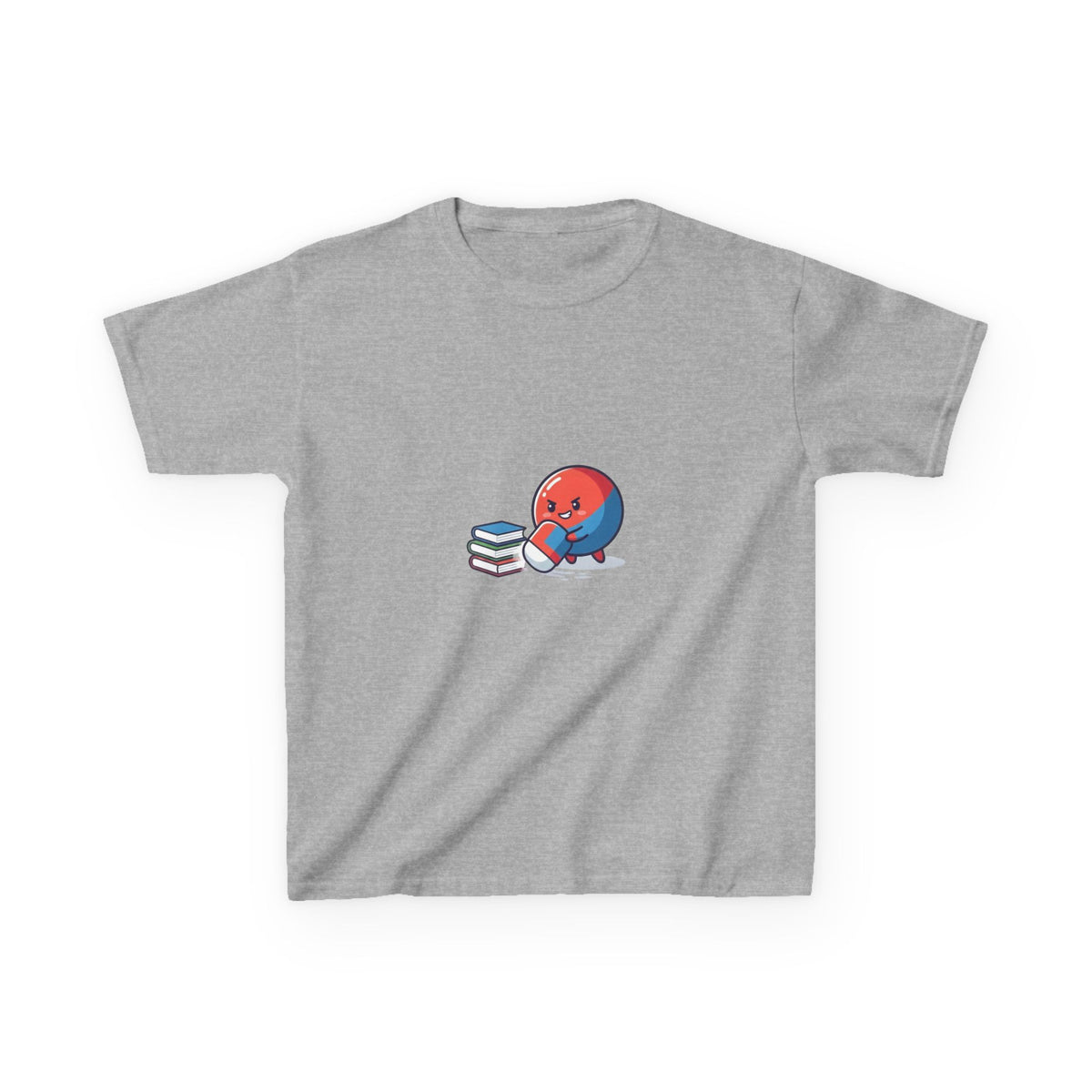 Kids Heavy Cotton Tee - Cute School Learning Cartoon Shirt