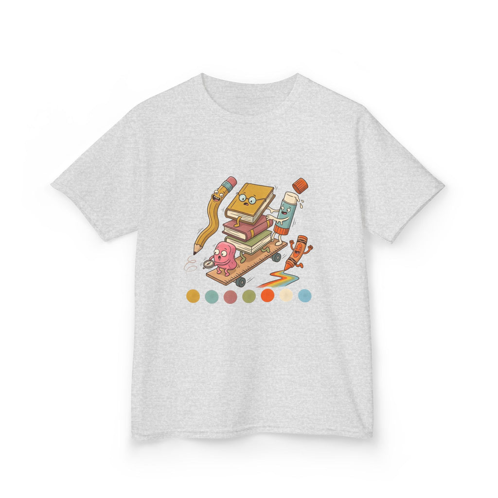 Kids T-Shirt - Cute Cartoon School Supplies | Back to School 2026