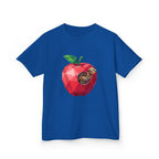 Kids Steampunk T-Shirt - Low Poly Geometric Mechanical Apple Worm