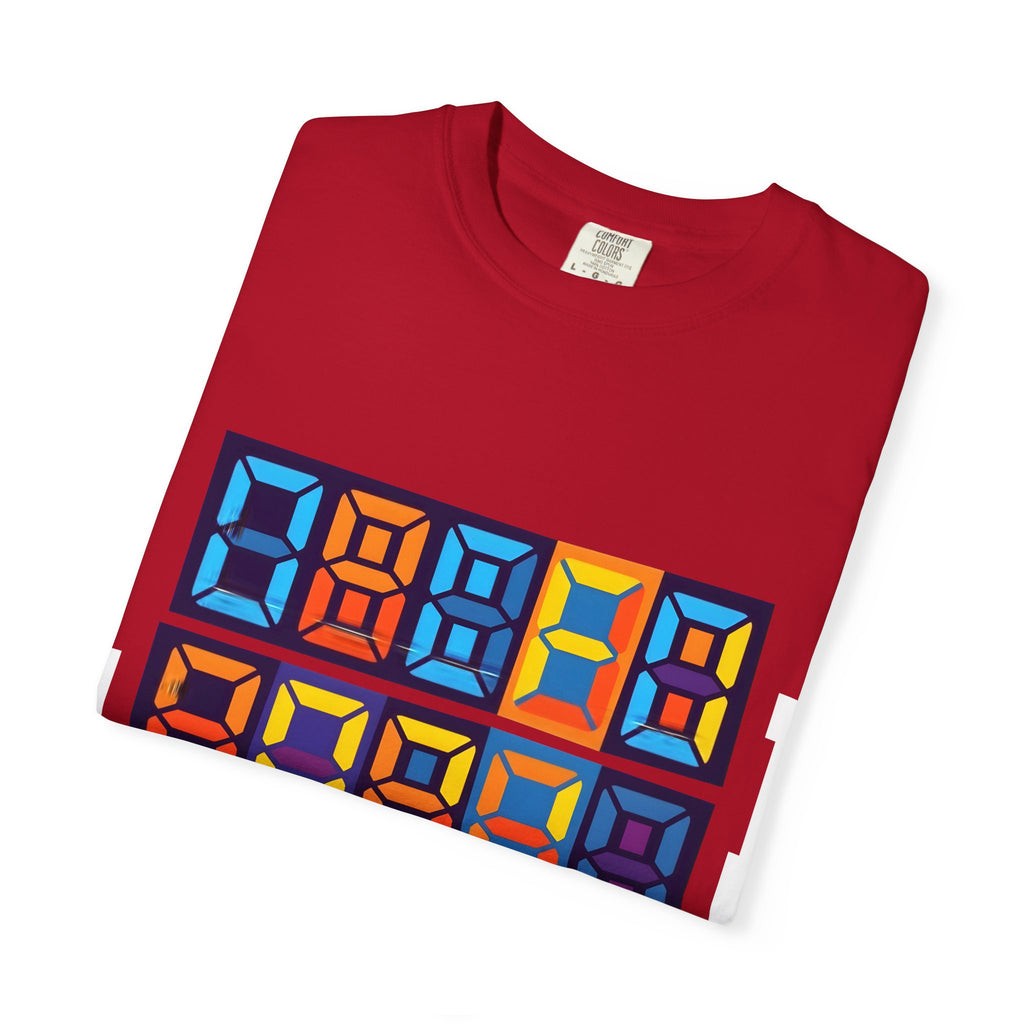 Unisex T-Shirt - Retro Tech 8-Bit Digital Display | Comfort Colors