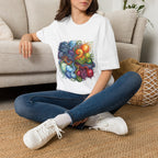 Abstract T-Shirt - Whimsical Watercolor Mandala | Surreal Figures