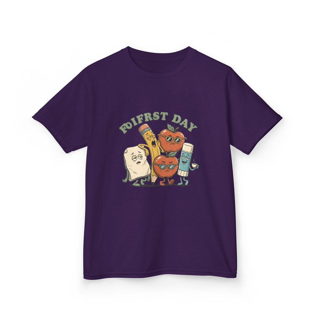 Kids Tee - Funny "FIRST DAY" Tired School Supplies Back to School 2026