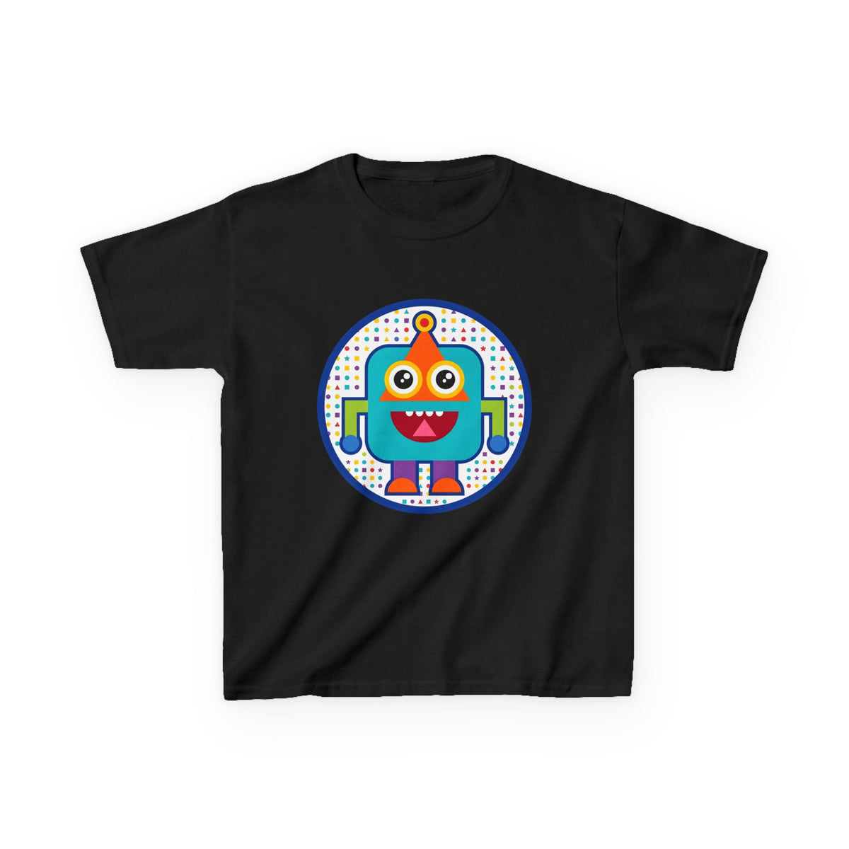 Kids Robot T-Shirt - Cute Geometric Design | Festive Party Tee