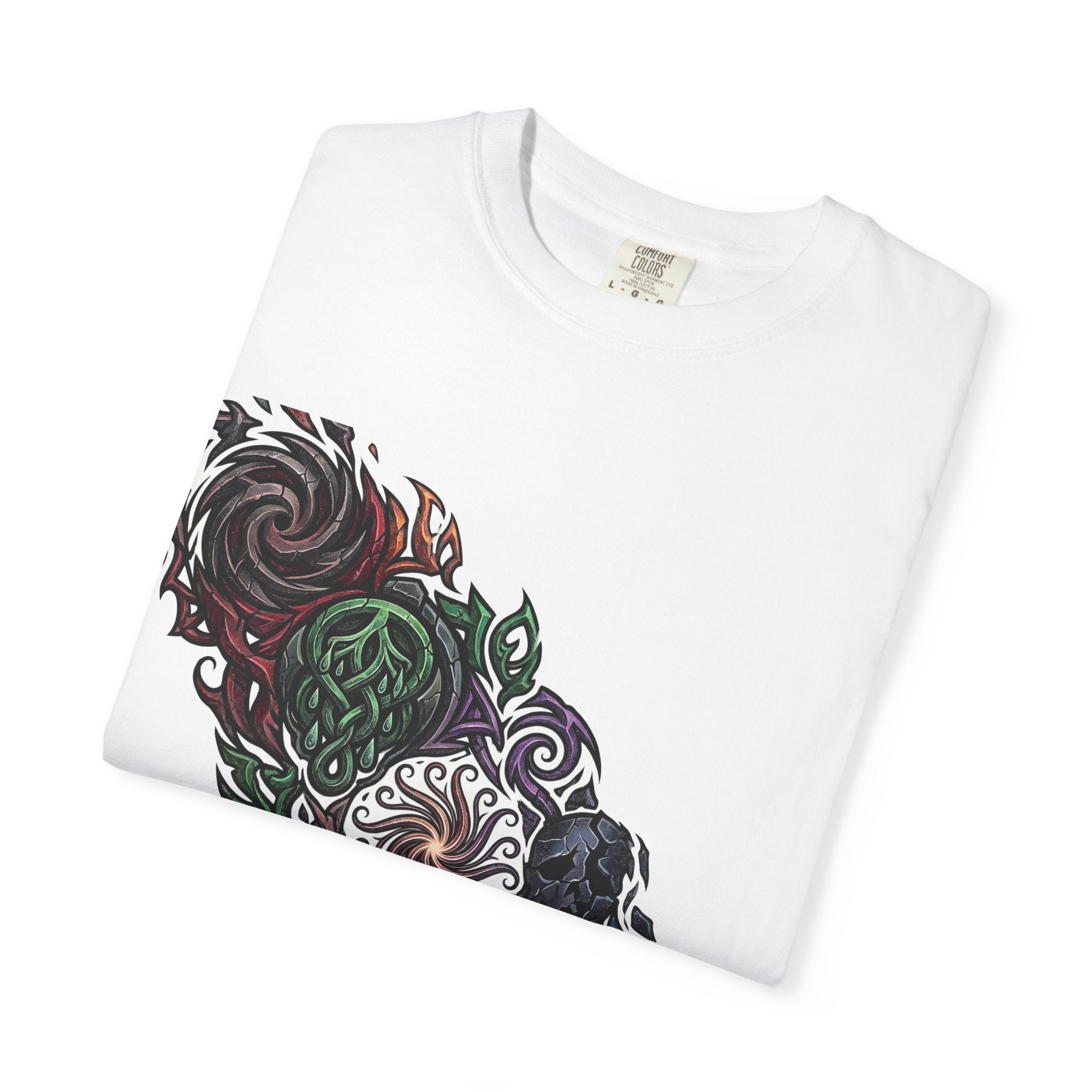 Unisex T-shirt - Dark Fantasy Celtic Skull Ankh | Garment-Dyed