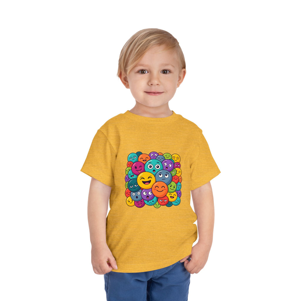 Toddler Tee - Expressive Emoji Faces | Kids Emotions & Feelings