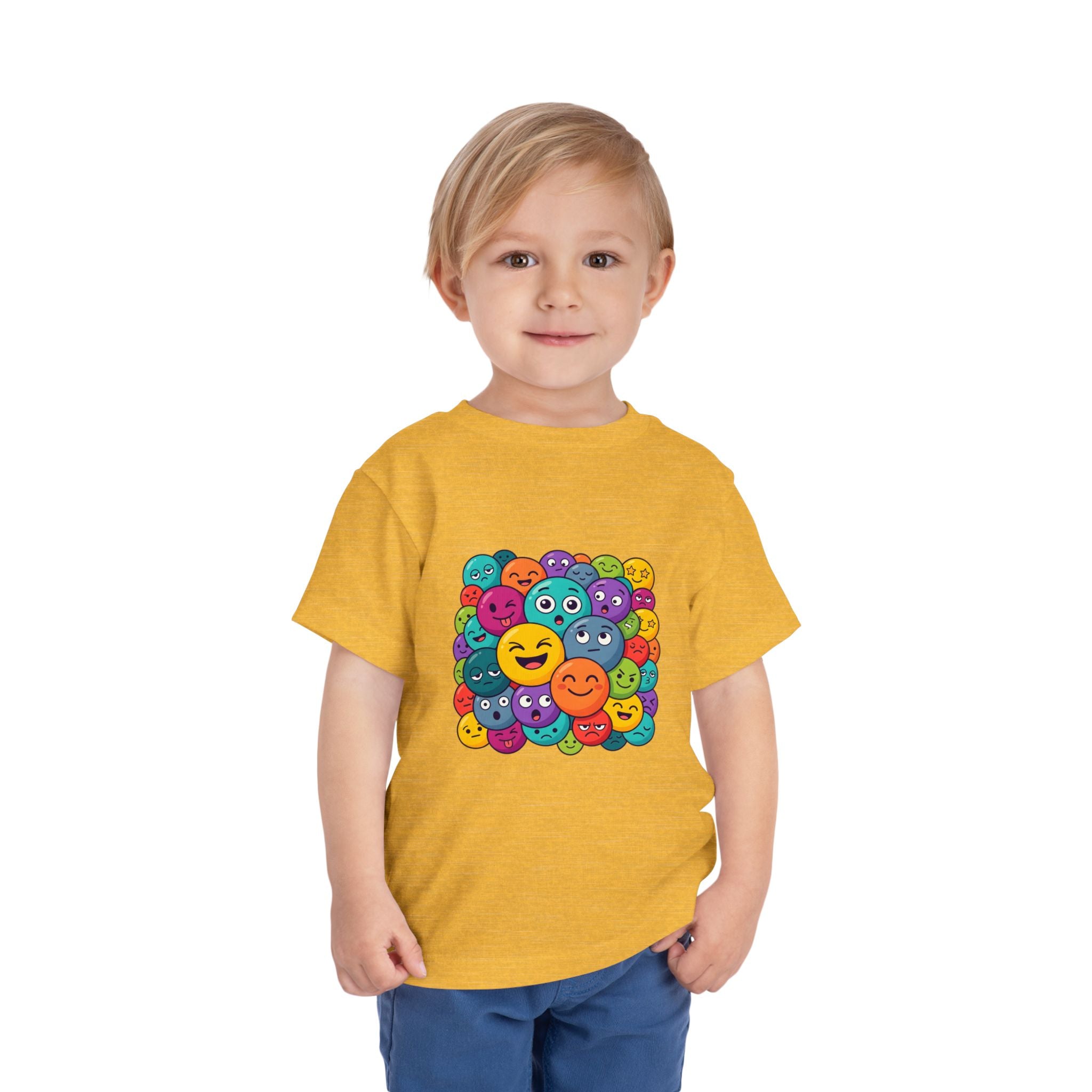 Toddler Tee - Expressive Emoji Faces | Kids Emotions & Feelings