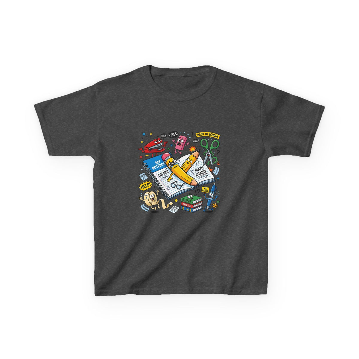 Kids Tee - Back to School Anxiety MEH YIKES! Funny Student