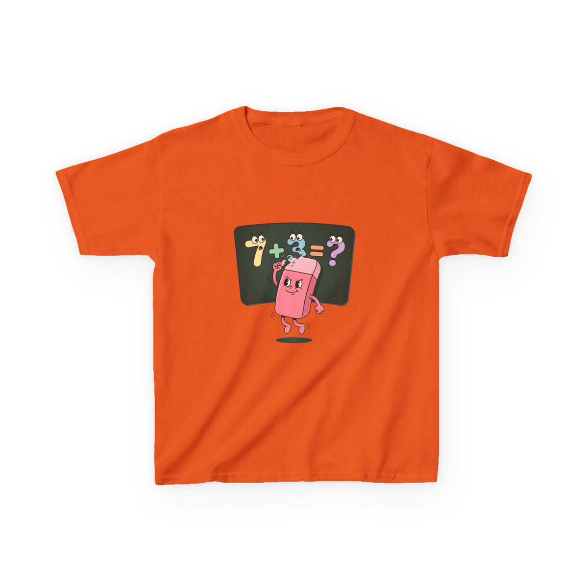 Kids Retro Math Tee - Playful Eraser Addition Problem