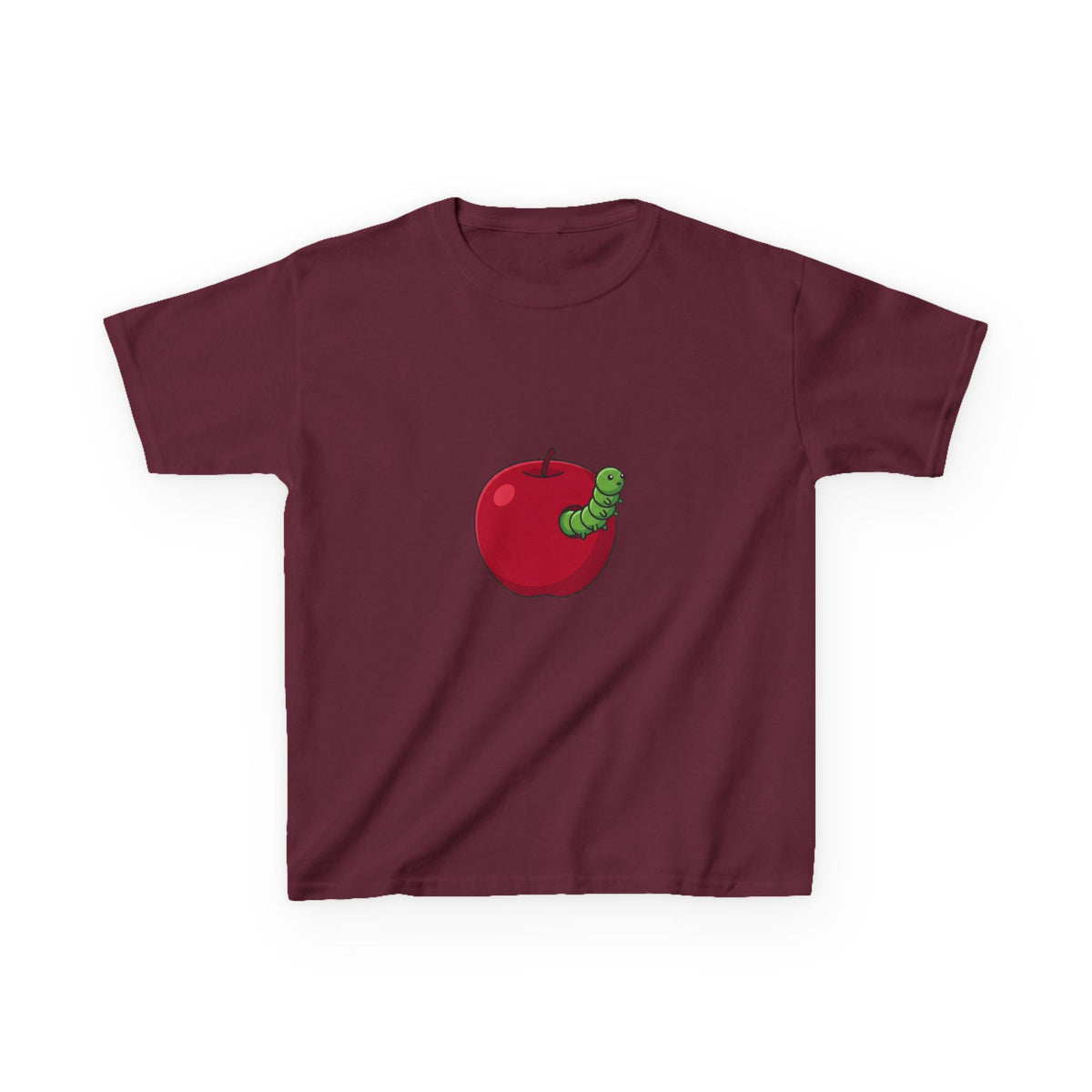 Kids T-Shirt - Cute Hungry Bookworm Caterpillar Apple Tee